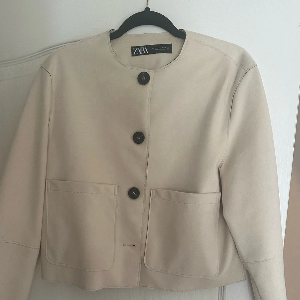 NWOT ZARA Faux Suede Cropped Jacket - Picture 12 of 13